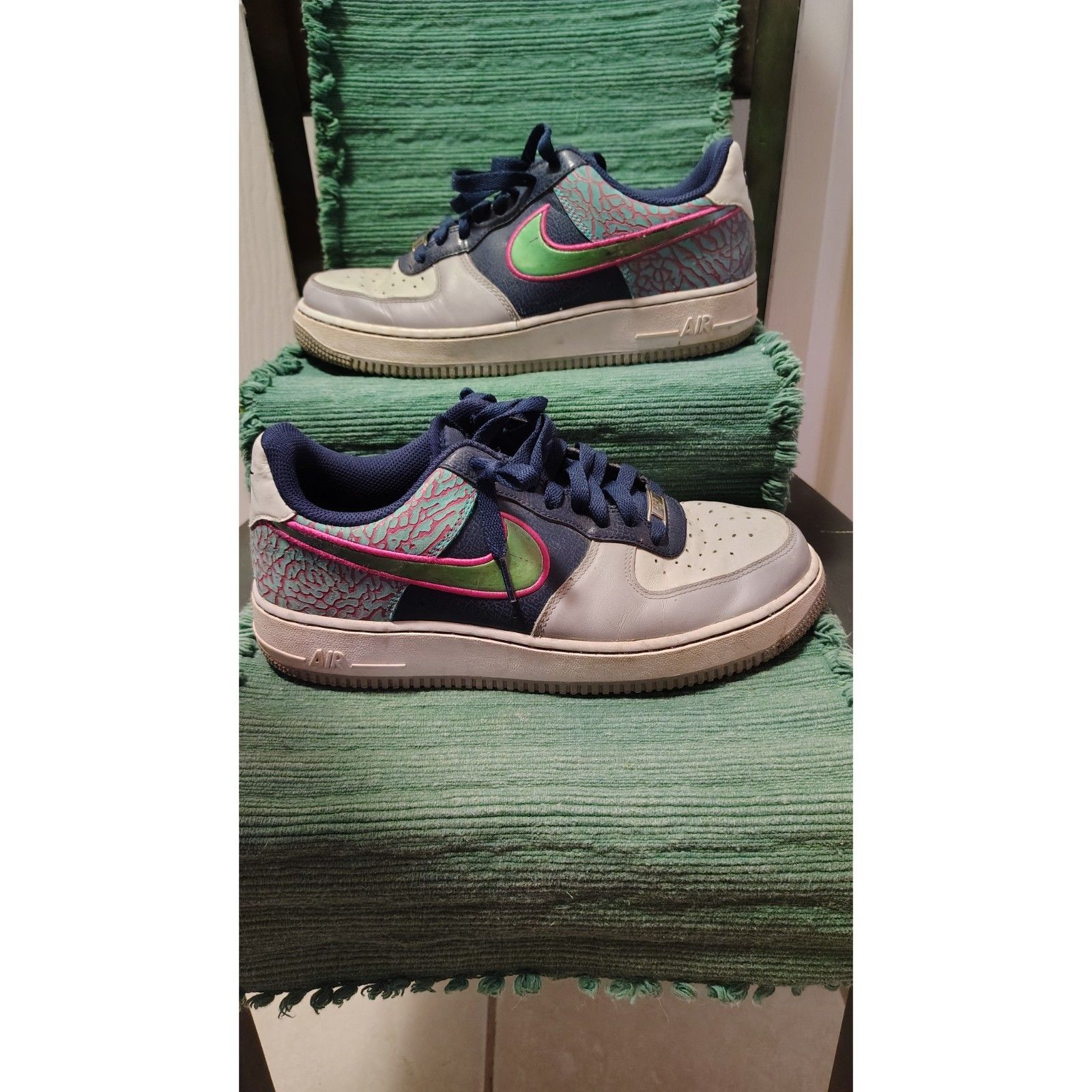 Nike Air Force 1 Low Midnight Navy Fusion Sneakers Size 8